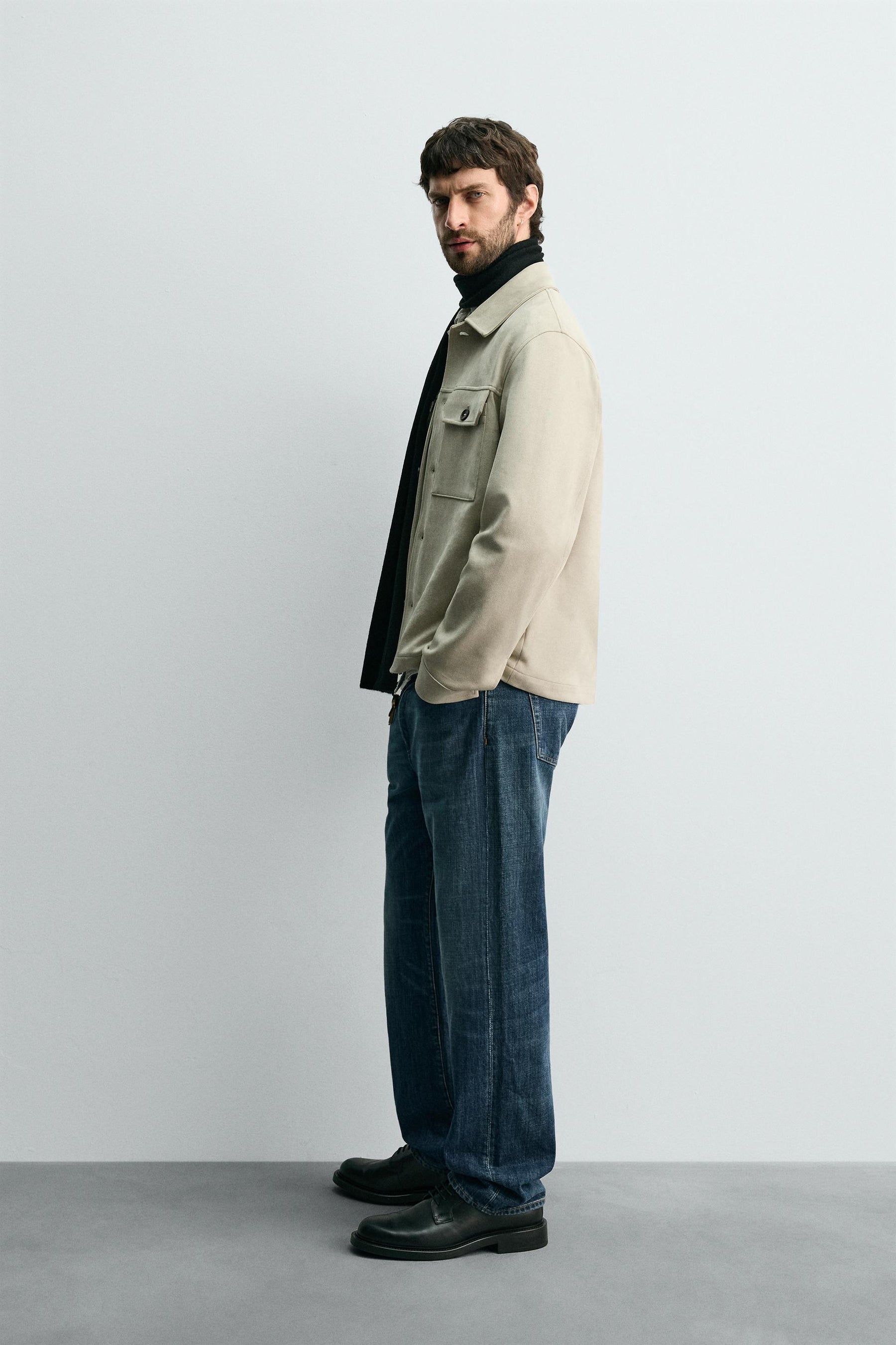 FAUX SUEDE OVERSHIRT - Image 4