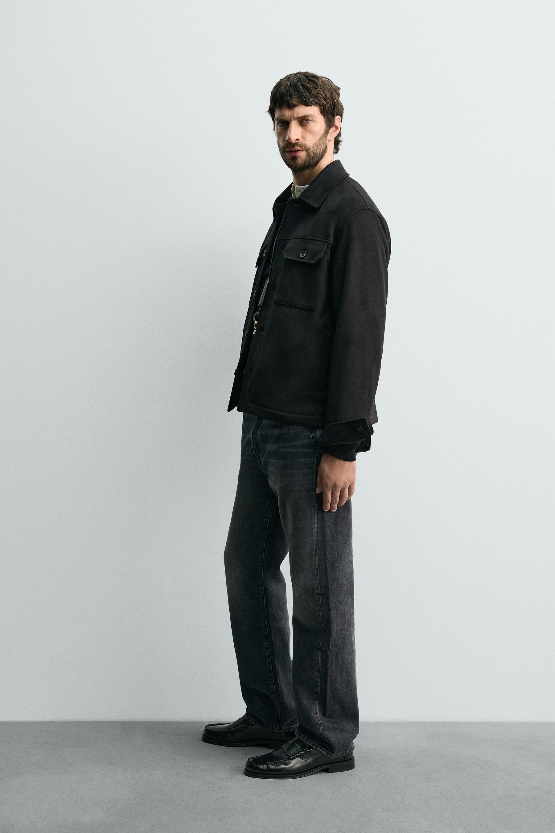 FAUX SUEDE OVERSHIRT - Image 4