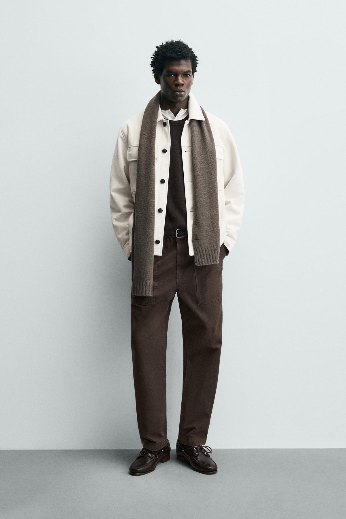 FAUX SUEDE OVERSHIRT - Image 1