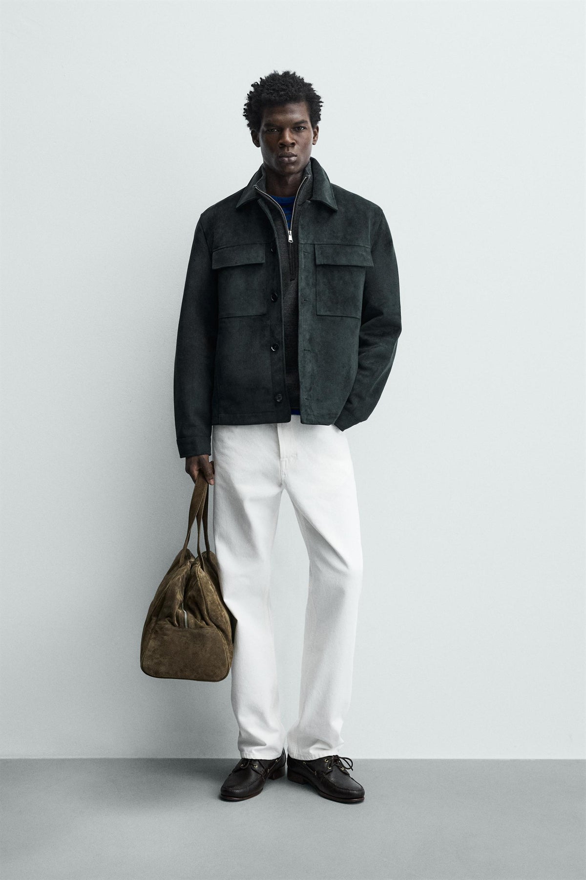 Wildlederimitat-Overshirt