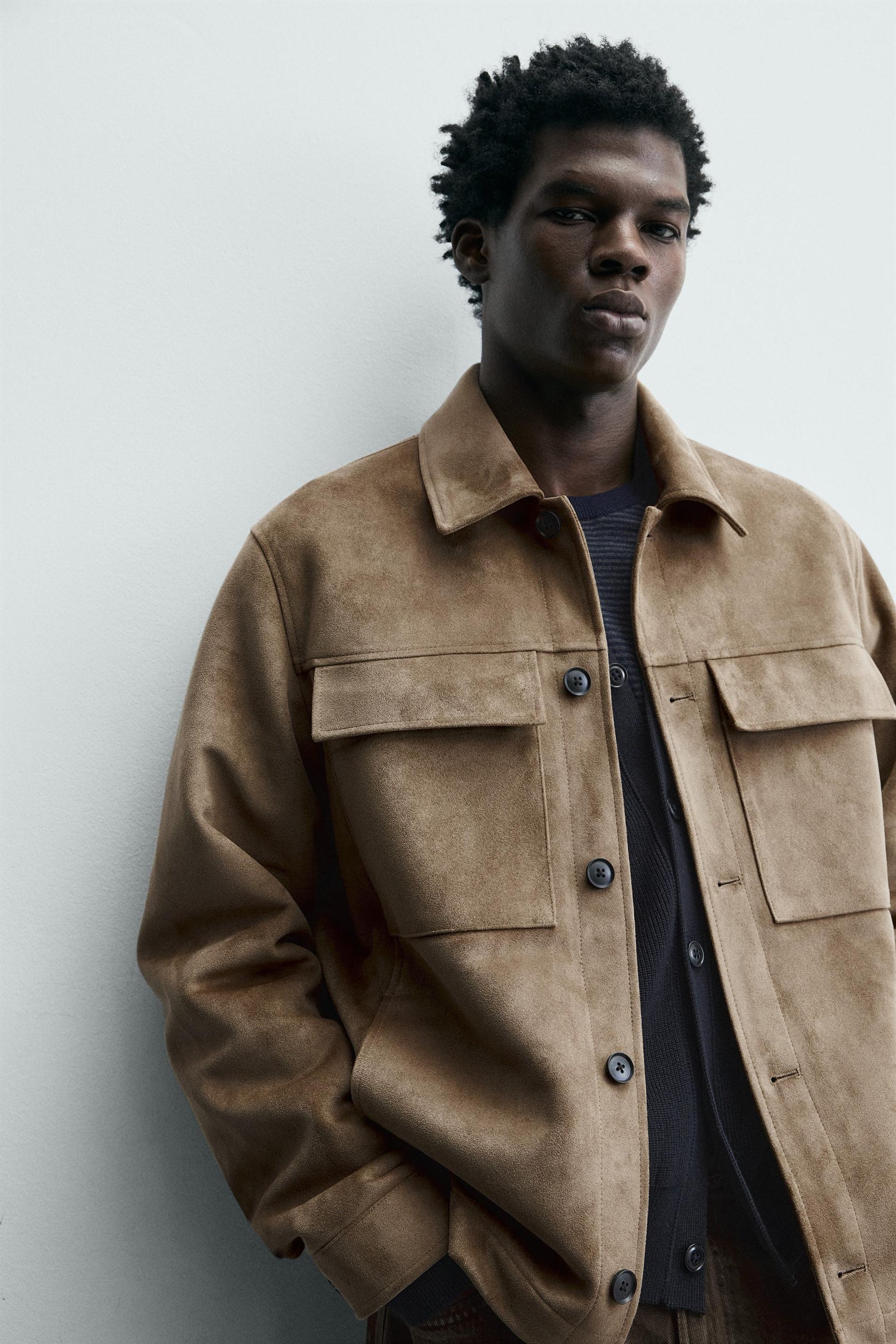 FAUX SUEDE OVERSHIRT - Image 5