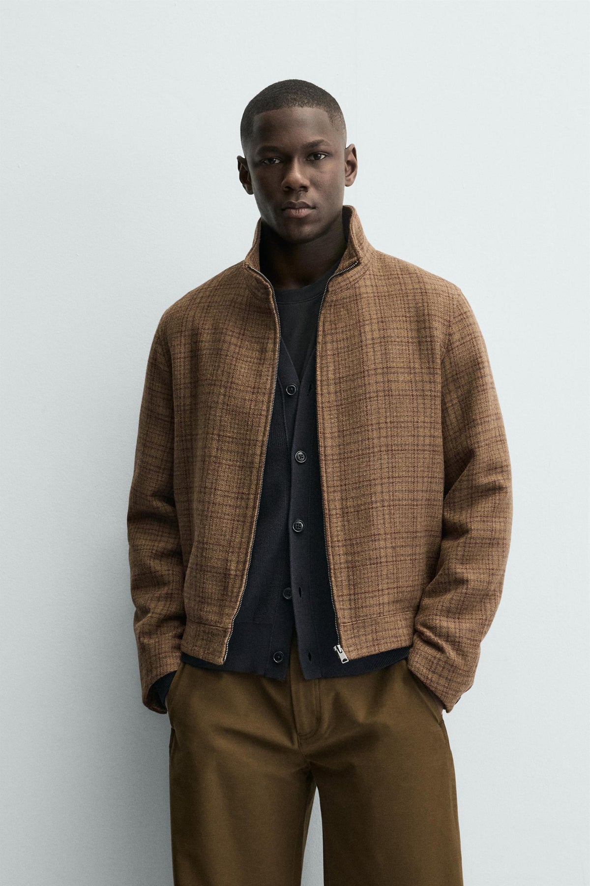CHECK WOOL BLEND OVERSHIRT - Image 2
