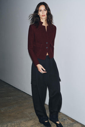 Wool Bouclé Fitted Jacket