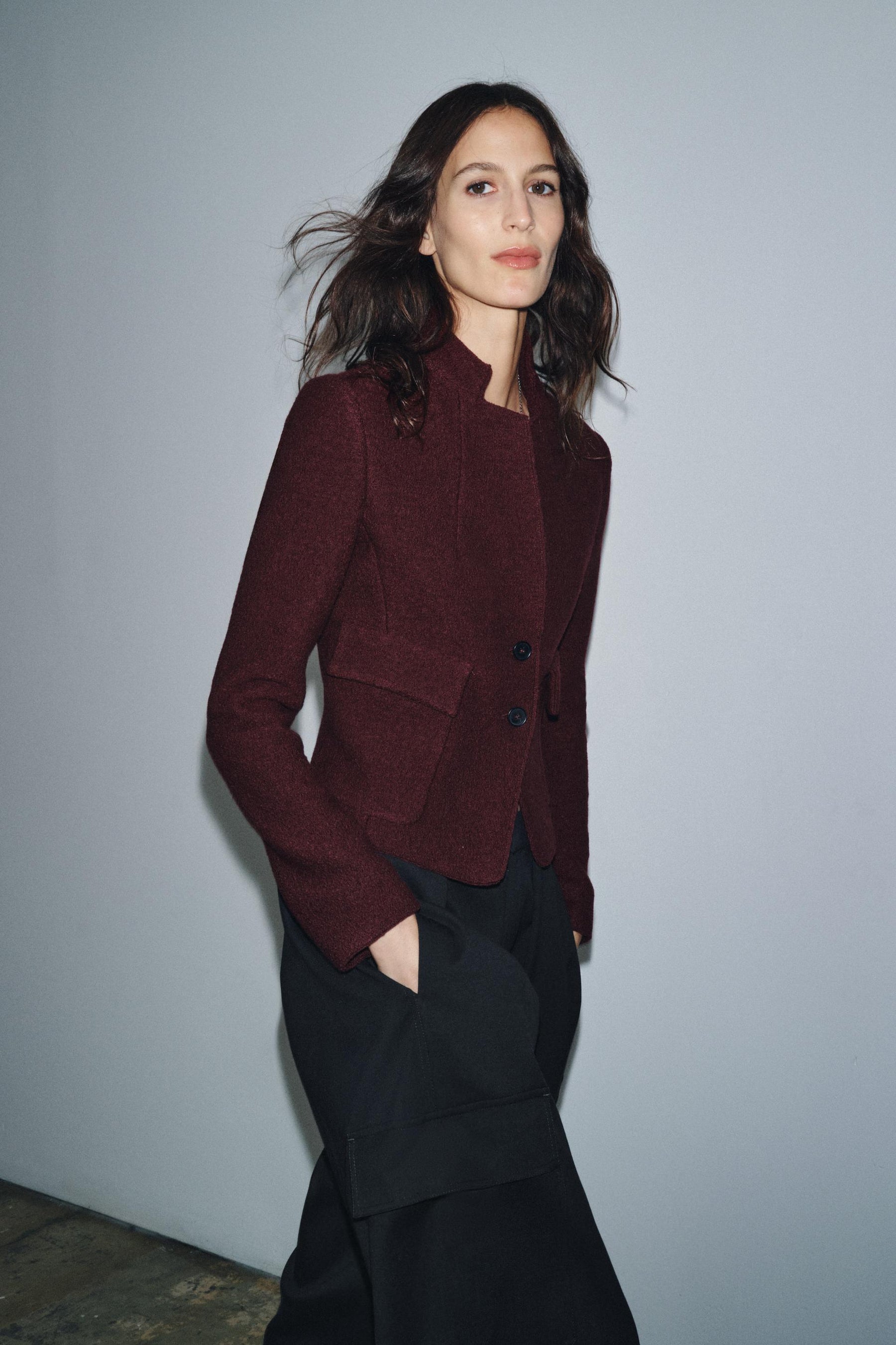 Wool Bouclé Fitted Jacket