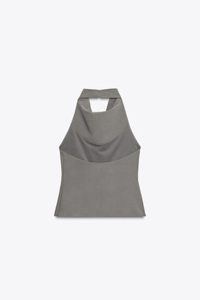 Halter Top, Open-Back