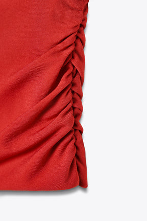 Draped Shoulder Pad Top