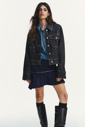 Ruffled Studded Skirt