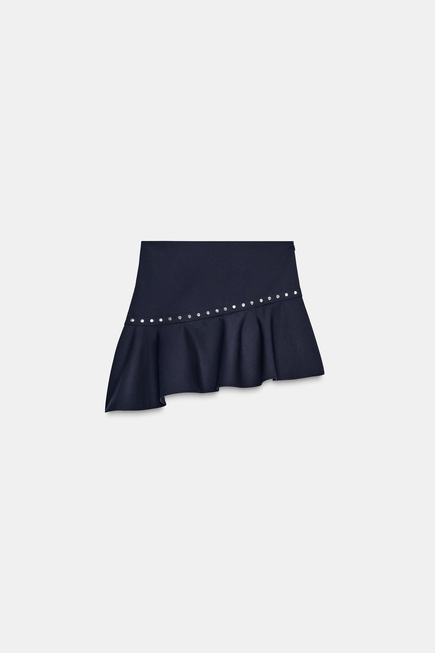 Ruffled Studded Skirt