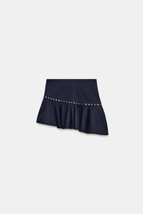 Ruffled Studded Skirt