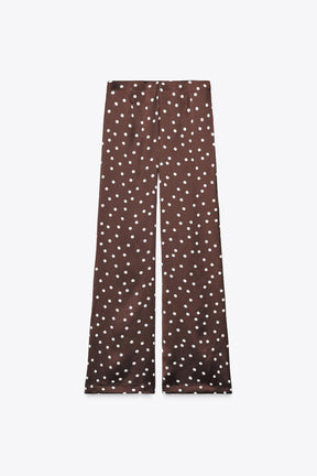 Satin High-Waist Trousers