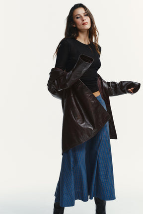 PLEATED MIDI SKIRT