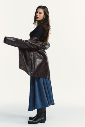 PLEATED MIDI SKIRT