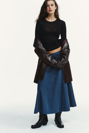 PLEATED MIDI SKIRT