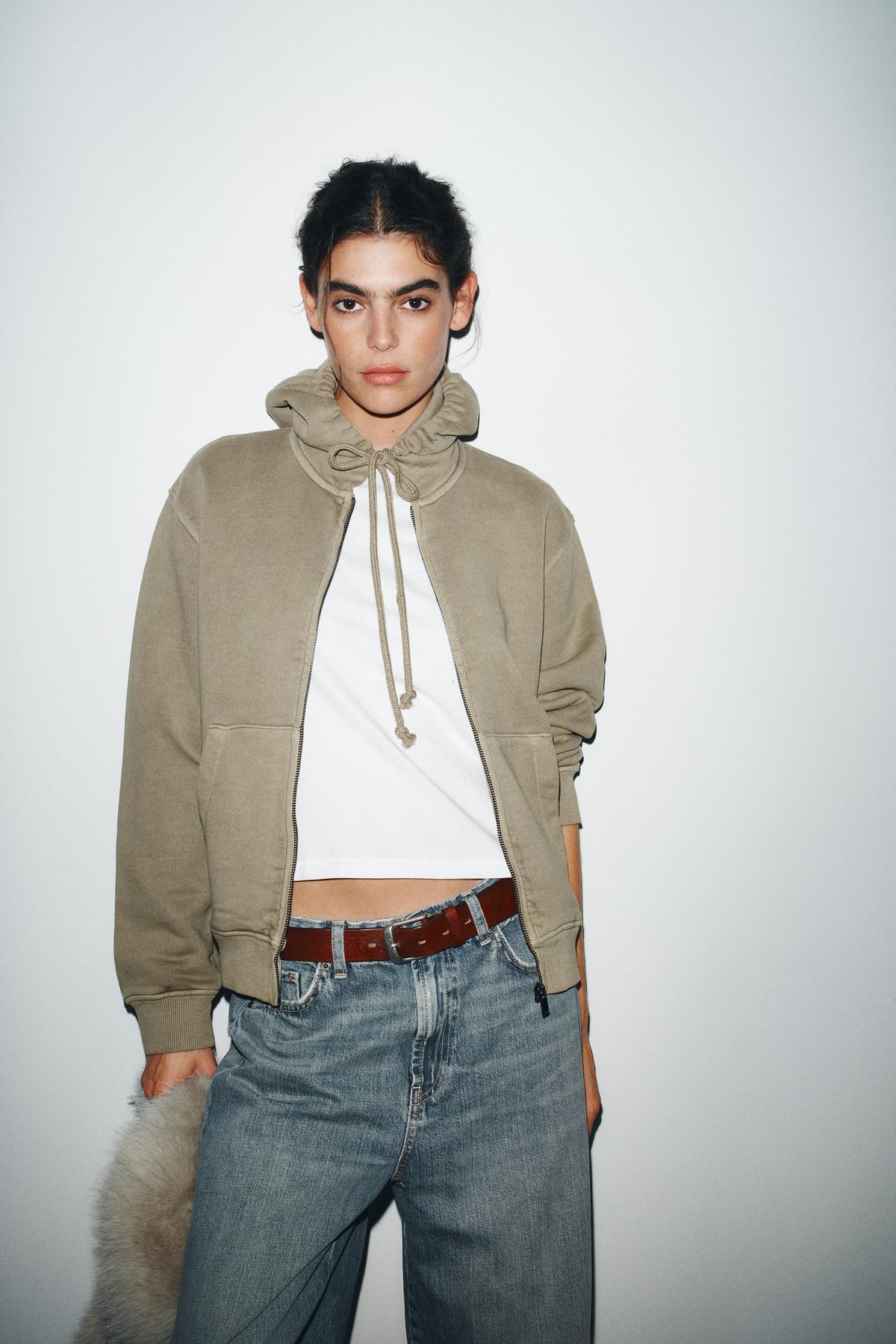 Faded-Effect Hoodie