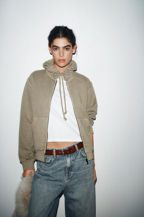 Faded-Effect Hoodie