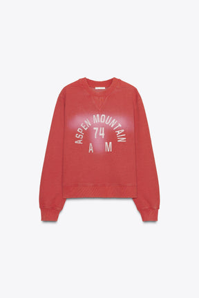 Faded-effect Slogan Sweatshirt