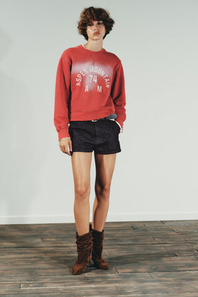 Faded-effect Slogan Sweatshirt