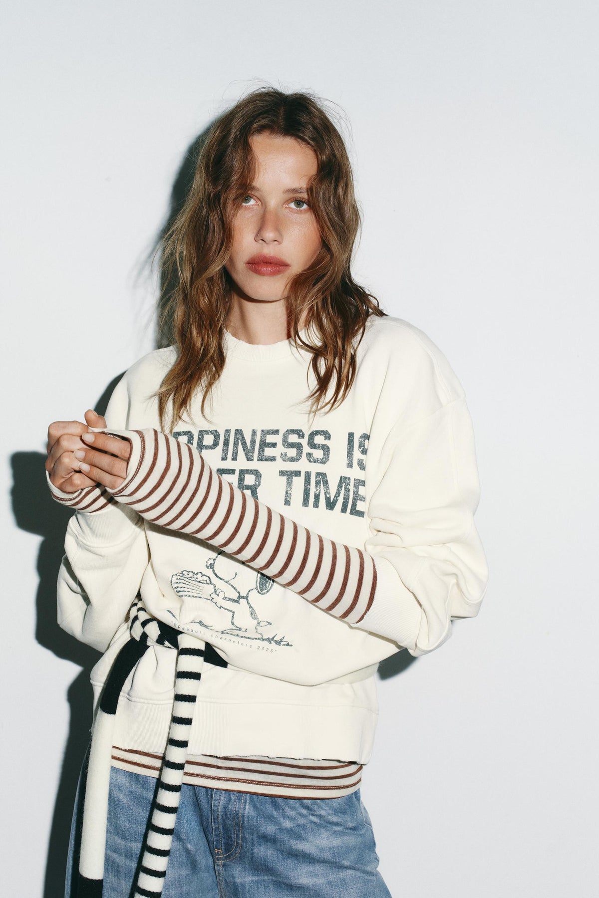 Washed Snoopy Peanuts Sweatshirt