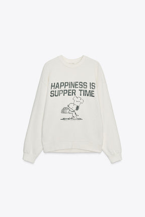 Washed Snoopy Peanuts Sweatshirt