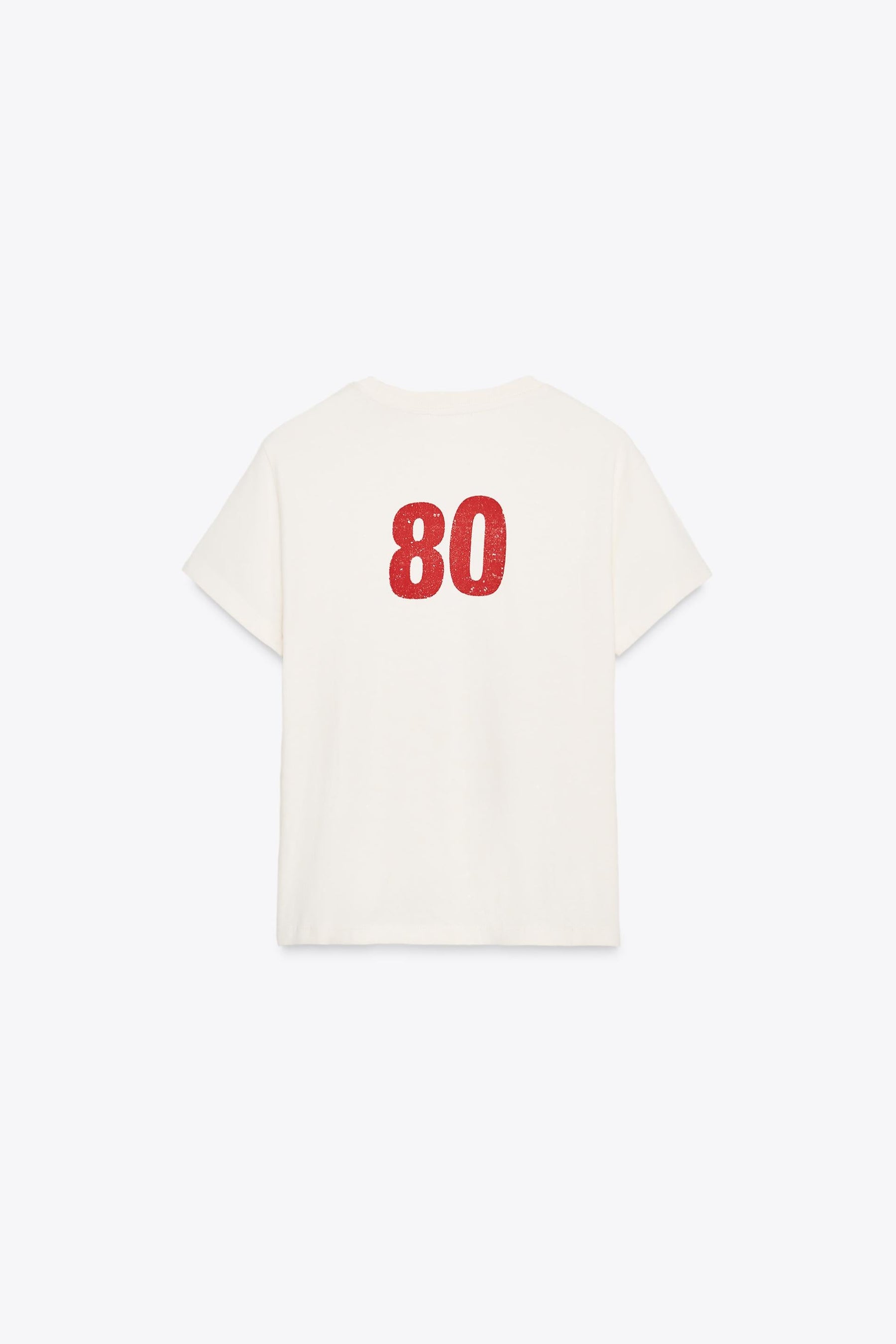 FADED-EFFECT T-SHIRT WITH SLOGAN