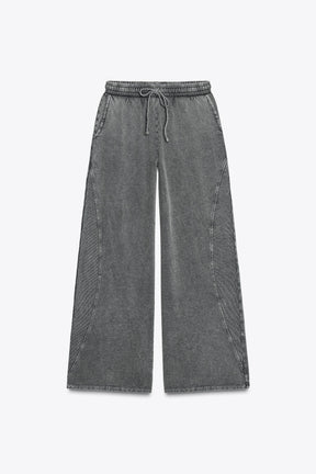 WASHED EFFECT TROUSERS