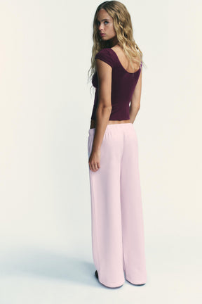 Lace-Trim Lyocell Top
