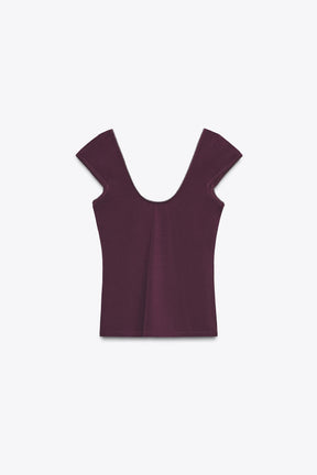 Lace-Trim Lyocell Top