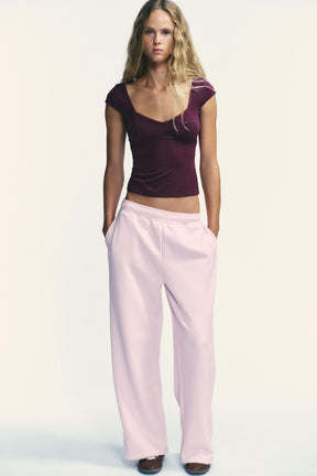 Lace-Trim Lyocell Top