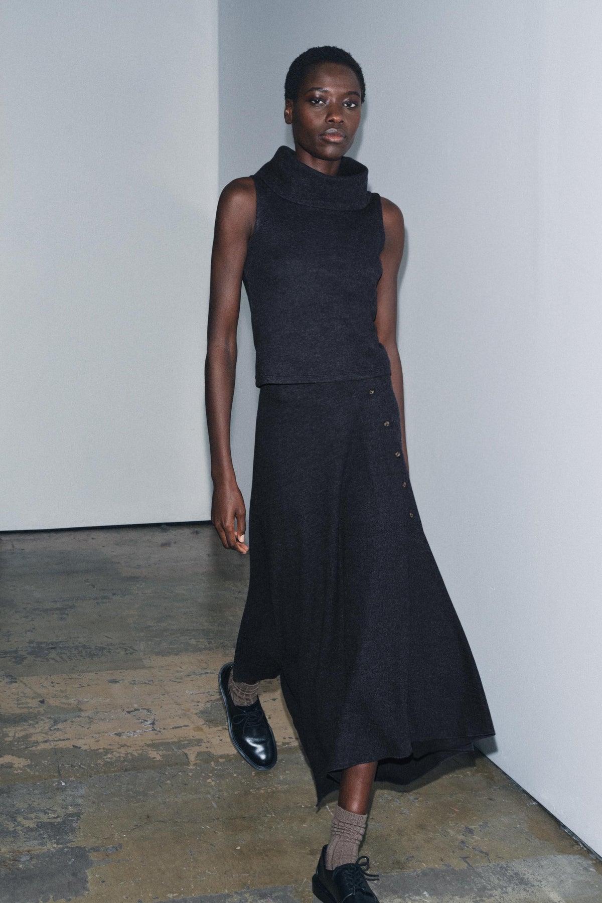 Rib Long Skirt