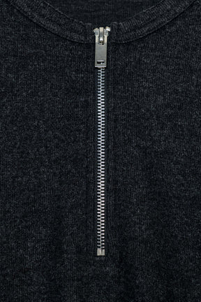 Rib Zip-Up Sweatshirt