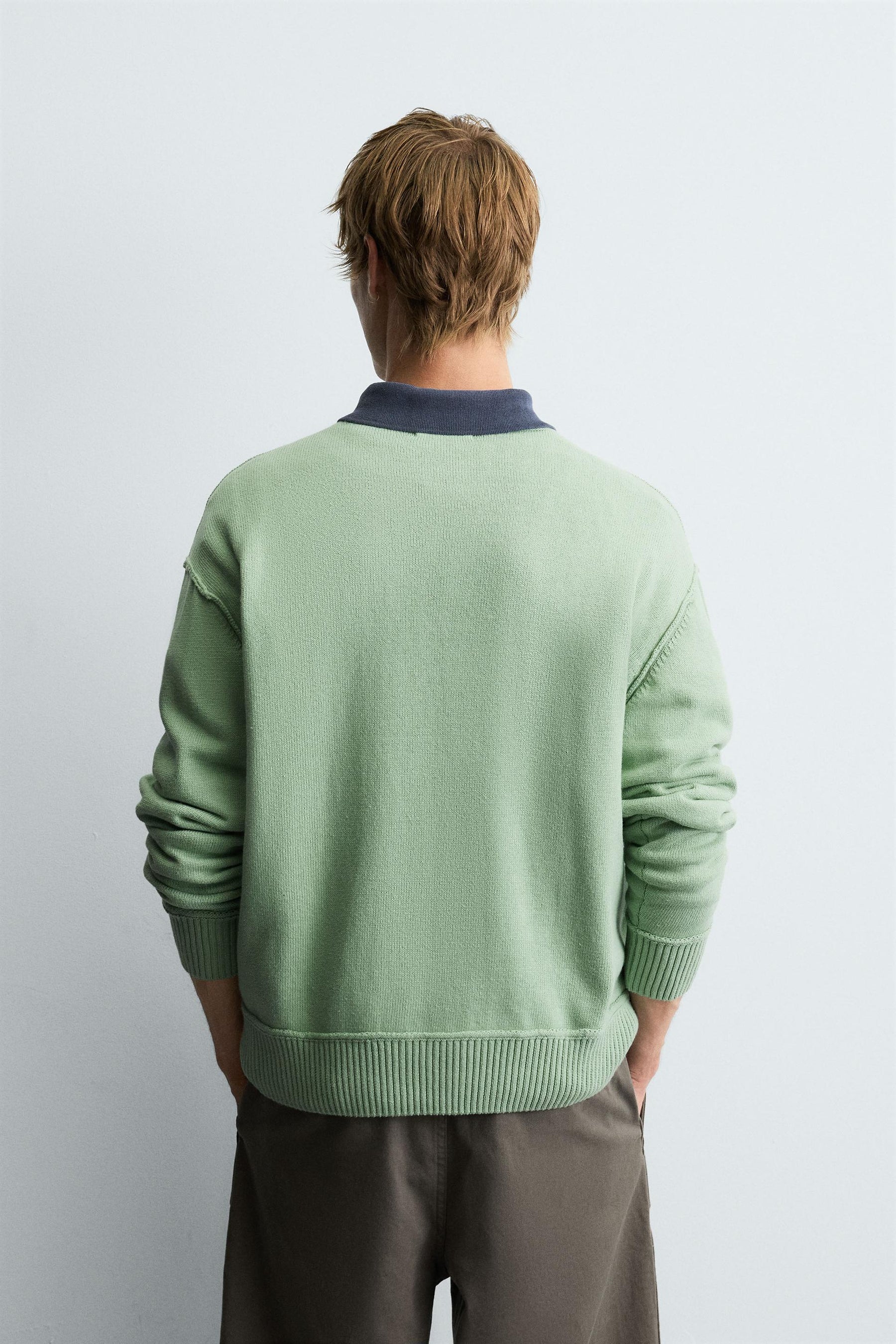 REVERSE EFFECT COTTON SWEATER - Image 3