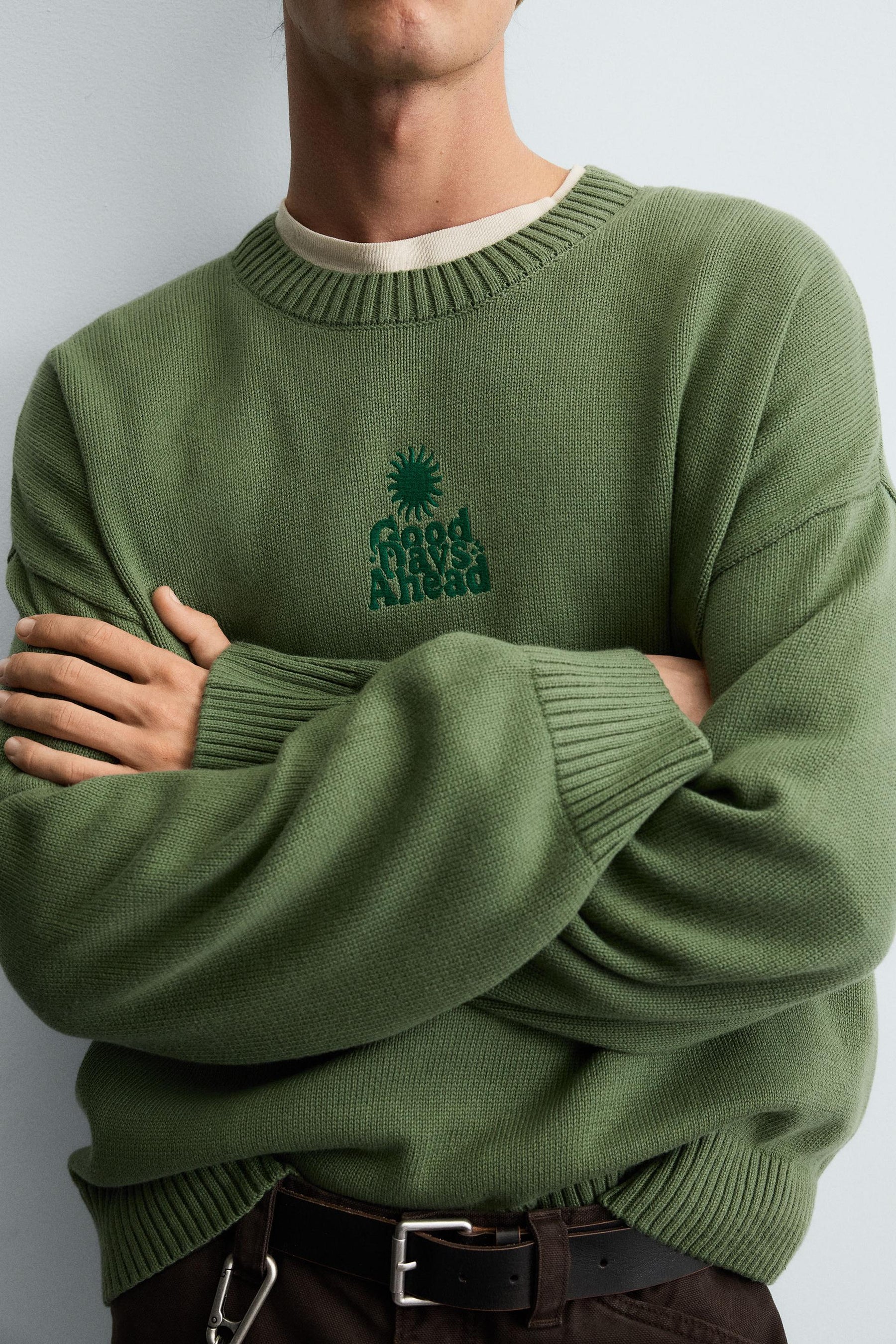 PRINTED BOXY FIT SWEATER - Image 5