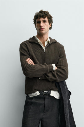 Zip Collar Knit