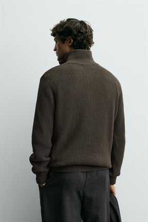Zip Collar Knit