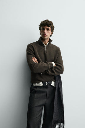 Zip Collar Knit