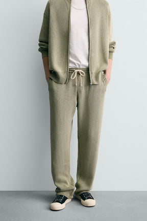 Textured Knit Trousers