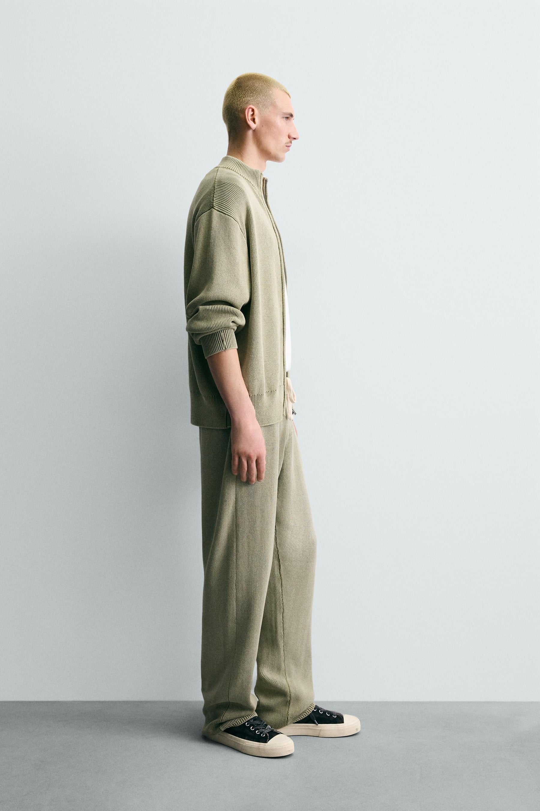Textured Knit Trousers