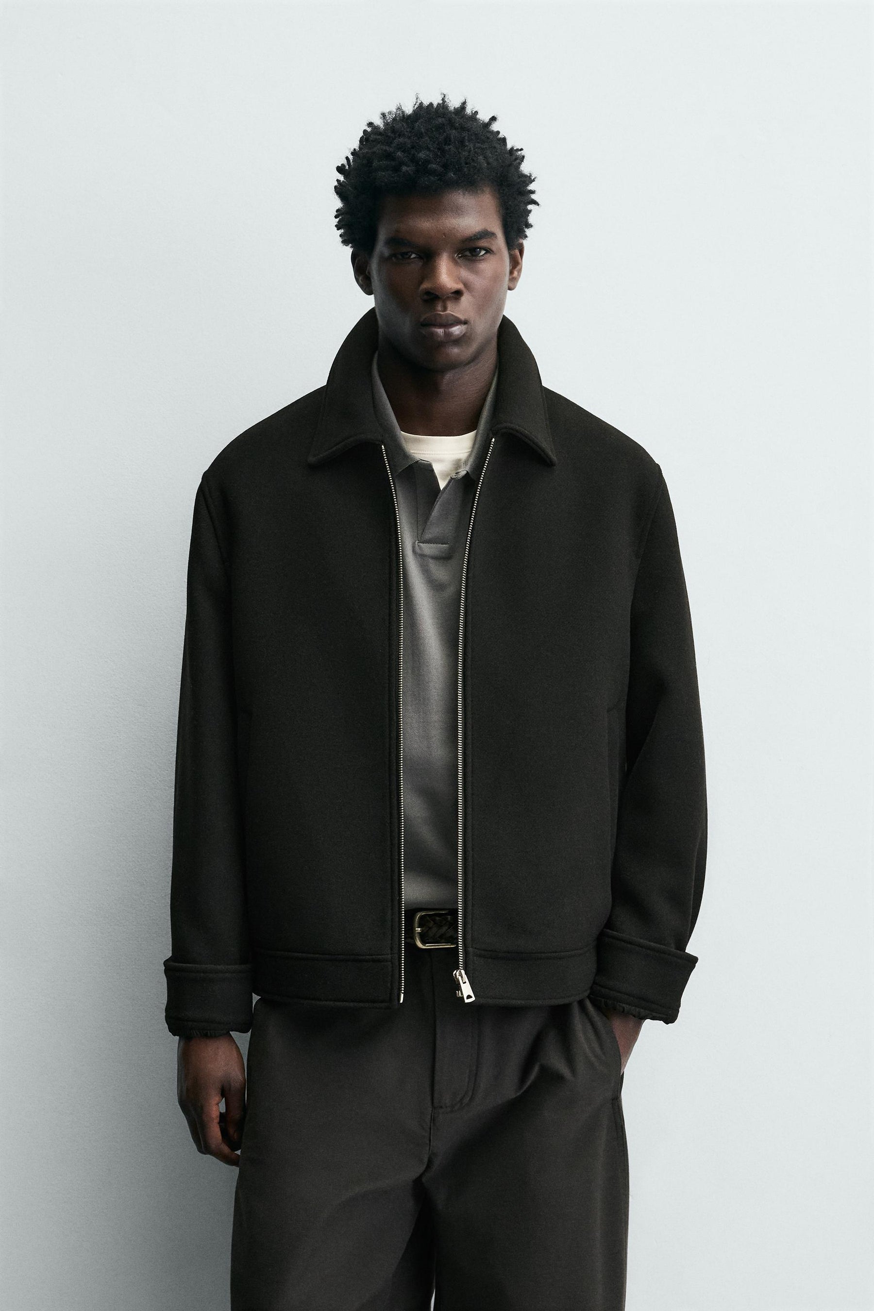 Stoffjacke mit Reißverschluss