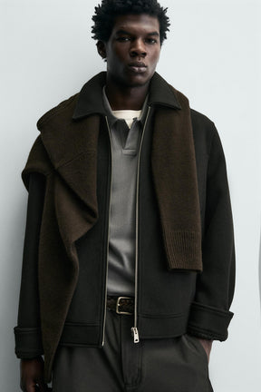 Stoffjacke mit Reißverschluss