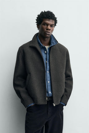 Stoffjacke mit Reißverschluss