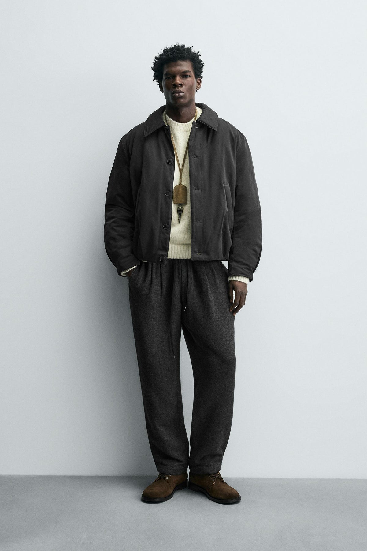 CROPPED FIT PADDED JACKET - Image 1