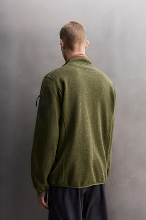 CONTRAST FLEECE KNIT CARDIGAN - Image 3