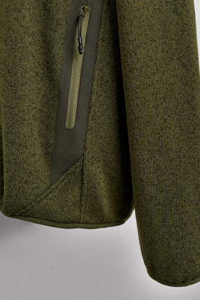 CONTRAST FLEECE KNIT CARDIGAN - Image 8