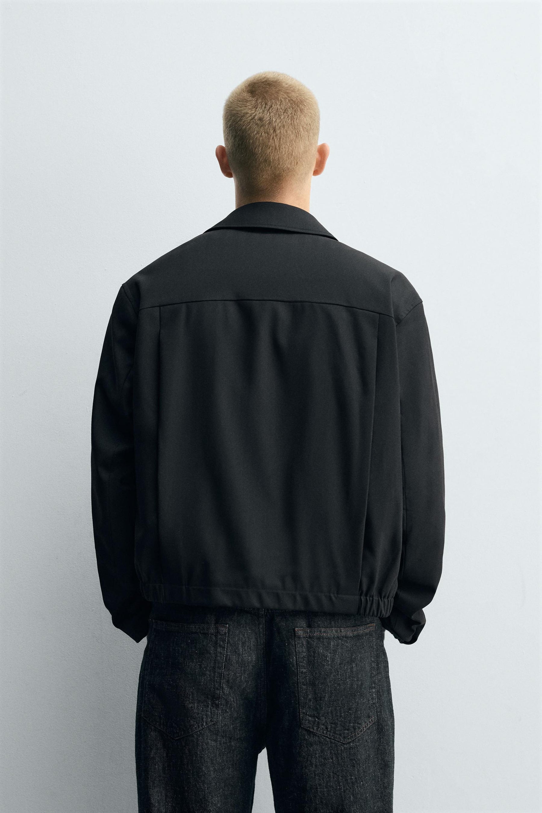 RELAXED FIT HERRINGBONE JACKET - Image 3