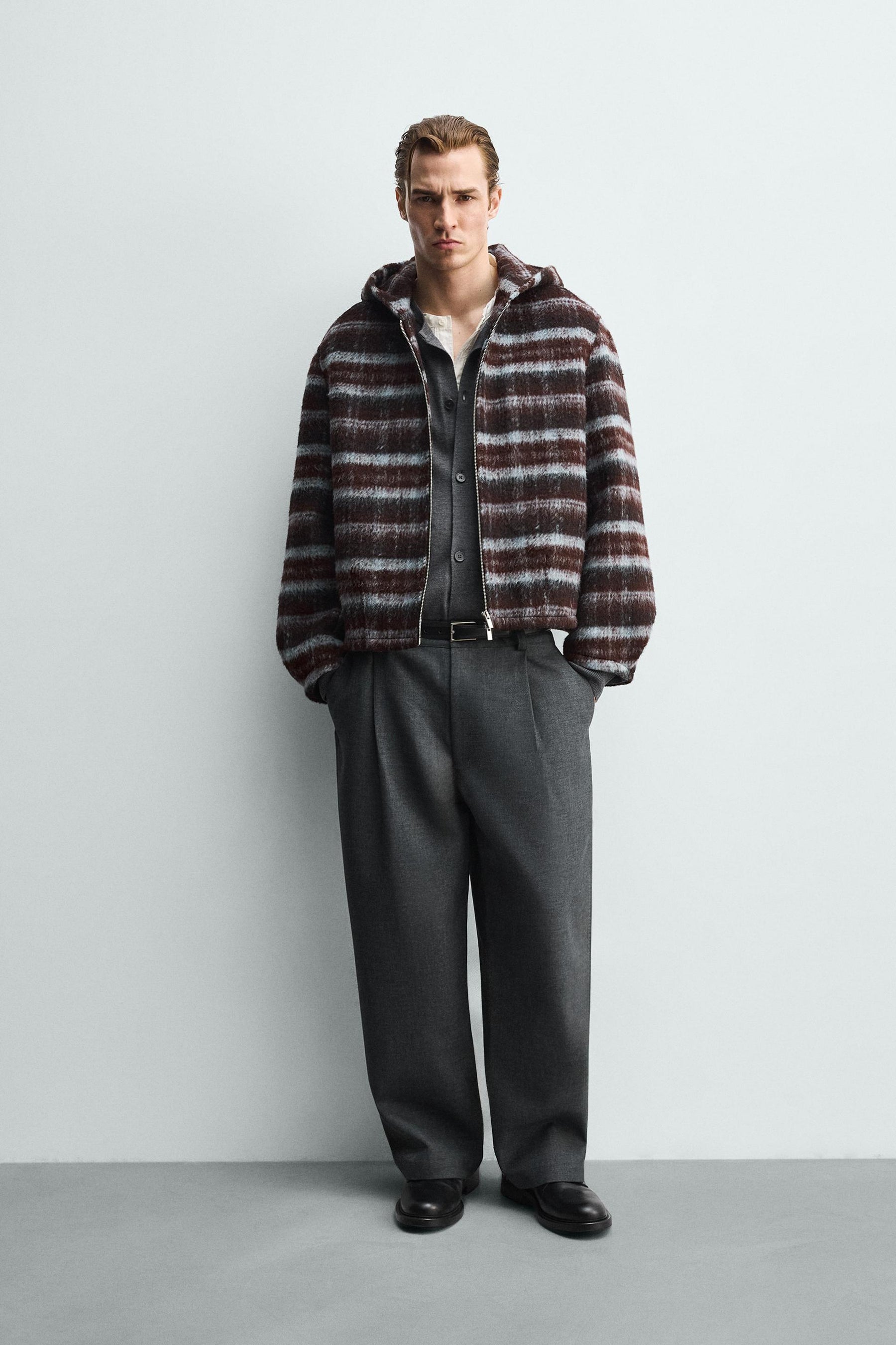 Hooded Check Jacket