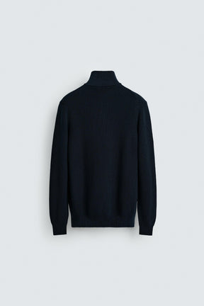 PURL KNIT QUARTER-ZIP JUMPER - Image 7