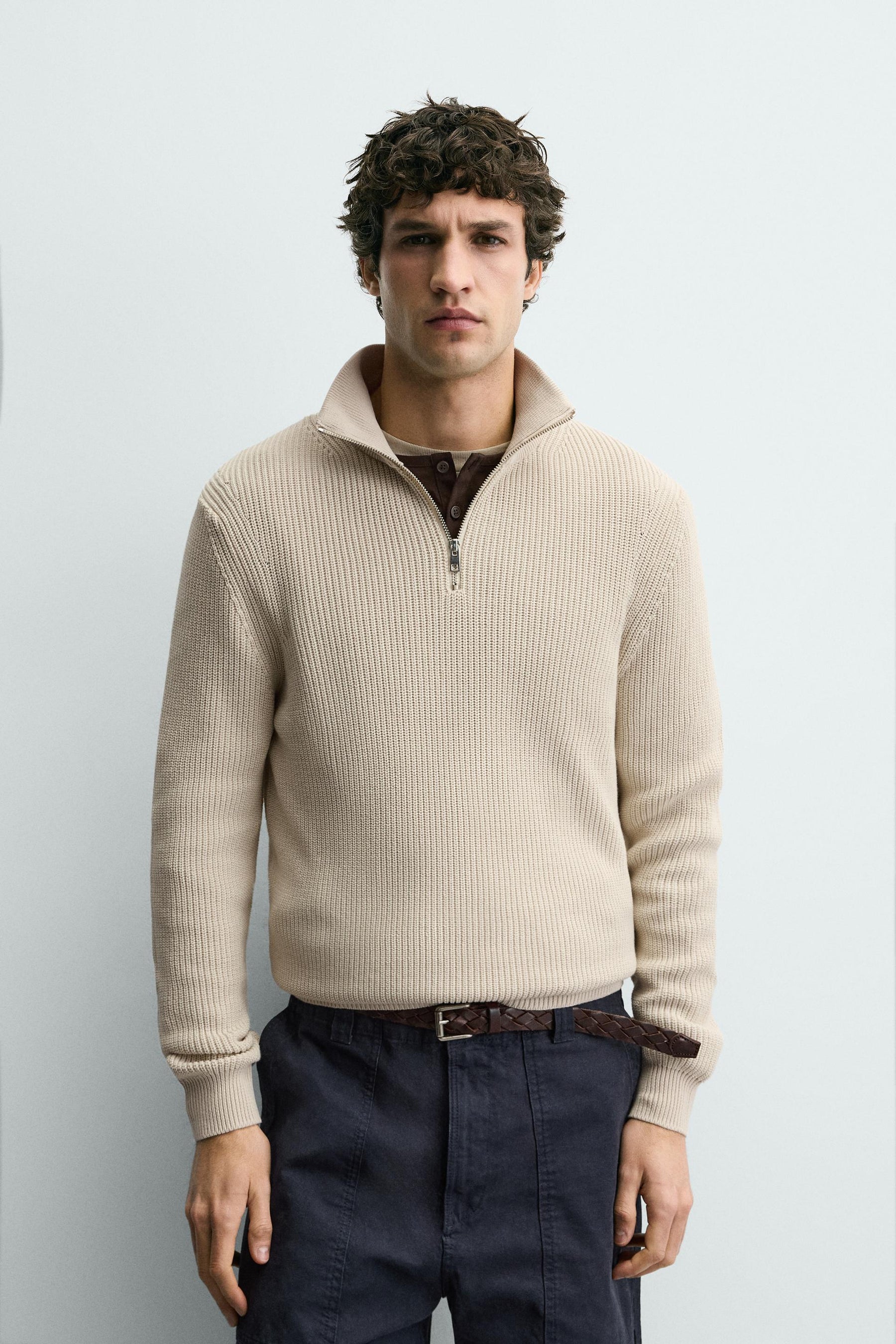 Zip Collar Knit