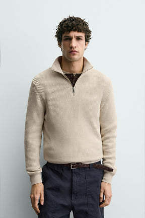 Zip Collar Knit