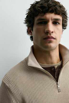 Zip Collar Knit