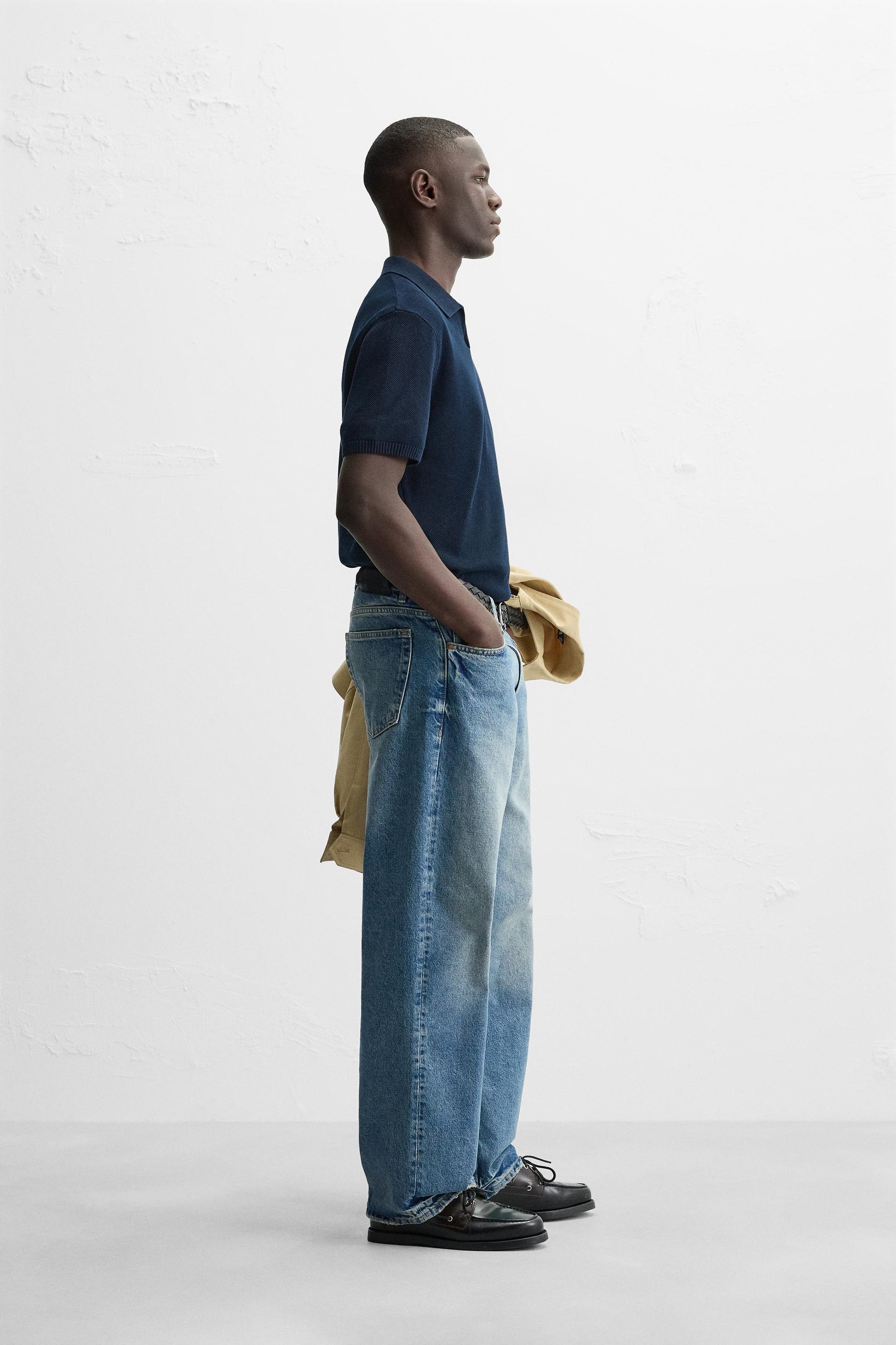 TEXTURED KNIT POLO SHIRT - Image 4